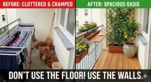 Before and after balcony transformation